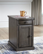 Laflorn Gray Wood Chair Side End Table