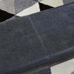 Lariland Black Faux Leather Accent Bench