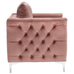 Lizmont Blush Pink Fabric Accent Chair