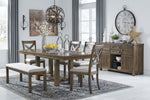 Moriville Grayish Brown Wood Extendable Dining Table