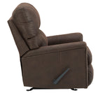 Navi Chestnut Faux Leather Manual Rocker Recliner