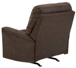 Navi Chestnut Faux Leather Manual Rocker Recliner