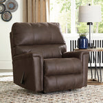 Navi Chestnut Faux Leather Manual Rocker Recliner