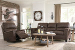 Navi Chestnut Faux Leather Manual Rocker Recliner