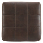 Navi Chestnut Faux Leather Oversized Accent Ottoman