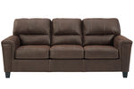 Navi Chestnut Faux Leather Queen Sofa Sleeper