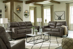 Navi Smoke Faux Leather Loveseat