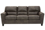 Navi Smoke Faux Leather Sofa