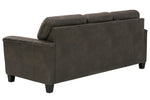 Navi Smoke Faux Leather Sofa