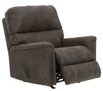 Navi Smoke Faux Leather Manual Rocker Recliner