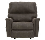 Navi Smoke Faux Leather Manual Rocker Recliner