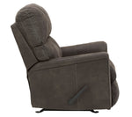 Navi Smoke Faux Leather Manual Rocker Recliner