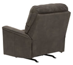 Navi Smoke Faux Leather Manual Rocker Recliner