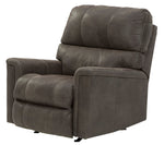 Navi Smoke Faux Leather Manual Rocker Recliner