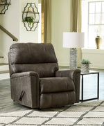 Navi Smoke Faux Leather Manual Rocker Recliner