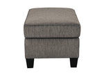 Nemoli Slate Fabric Ottoman