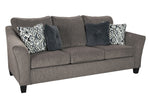 Nemoli Slate Fabric Sofa (Oversized)