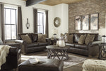 Nicorvo Coffee Faux Leather Loveseat