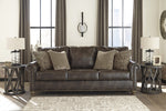 Nicorvo Coffee Faux Leather Sofa (Oversized)