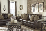 Nicorvo Coffee Faux Leather Queen Sofa Sleeper (Oversized)