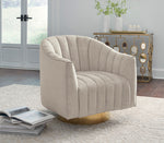 Penzlin Pearl Fabric Swivel Accent Chair