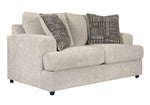 Soletren Stone Fabric Loveseat