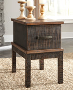 Stanah Two-Tone Wood Chair Side End Table