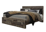 Derekson Multi Gray Wood King Storage Bed