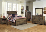 Trinell Brown Wood Full Storage Bed