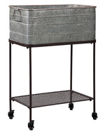 Vossman Antique Gray/Brown Beverage Tub