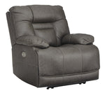 Wurstrow Smoke Leather Power Recliner