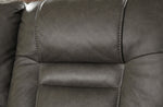 Wurstrow Smoke Leather Power Recliner Loveseat