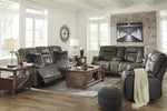 Wurstrow Smoke Leather Power Recliner Loveseat