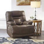 Wurstrow Umber Leather Power Recliner