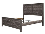 Wynnlow Gray Wood King Crossbuck Panel Bed