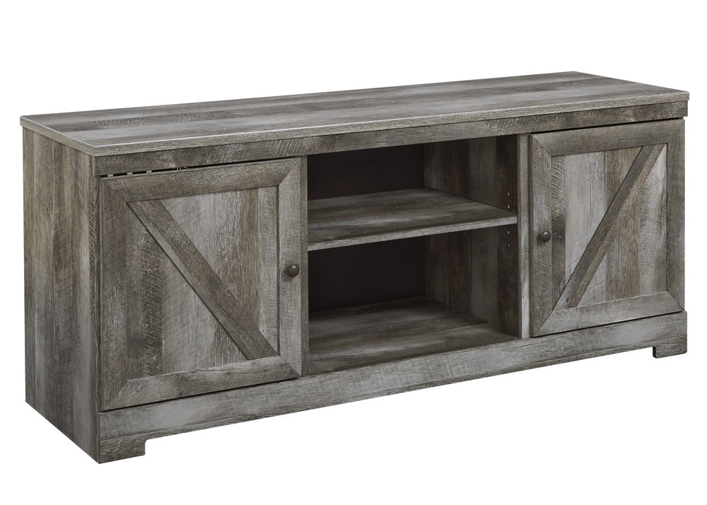 Wynnlow Rustic Gray Wood LG TV Stand