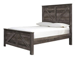 Wynnlow Gray Wood Queen Crossbuck Panel Bed