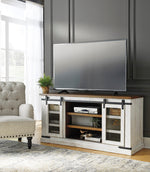 Wystfield Brown/White Wood Large TV Stand