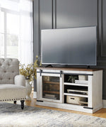 Wystfield Brown/White Wood Medium TV Stand