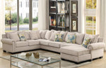 Skyler Ivory RAF Sectional w/Chair (Oversized)