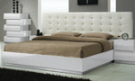 Spain White Wood Cal King Bed (Oversized)