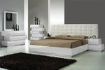 Spain White Wood Cal King Bed (Oversized)