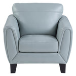 Spivey Aqua Top Grain Leather Chair