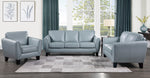 Spivey Aqua Top Grain Leather Sofa