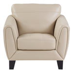 Spivey Beige Top Grain Leather Chair