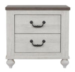 Stillwood Ash Brown/Vintage Linen Wood 2-Drawer Nightstand