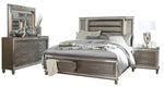 Tamsin Silver-Grey Metallic Cal King Bed (Oversized)