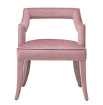 Tiffany Contemporary Pink Slub Velvet Arm Chair