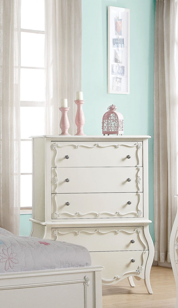 Edalene Pearl White Pine Wood Chest