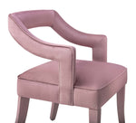 Tiffany Contemporary Pink Slub Velvet Arm Chair